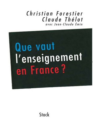 cover image of Que vaut l'enseignement en France ?